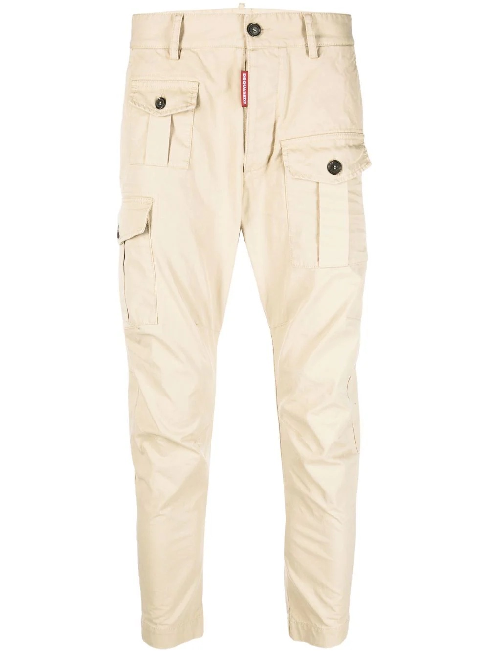 panelled cargo-pocket trousers - 1