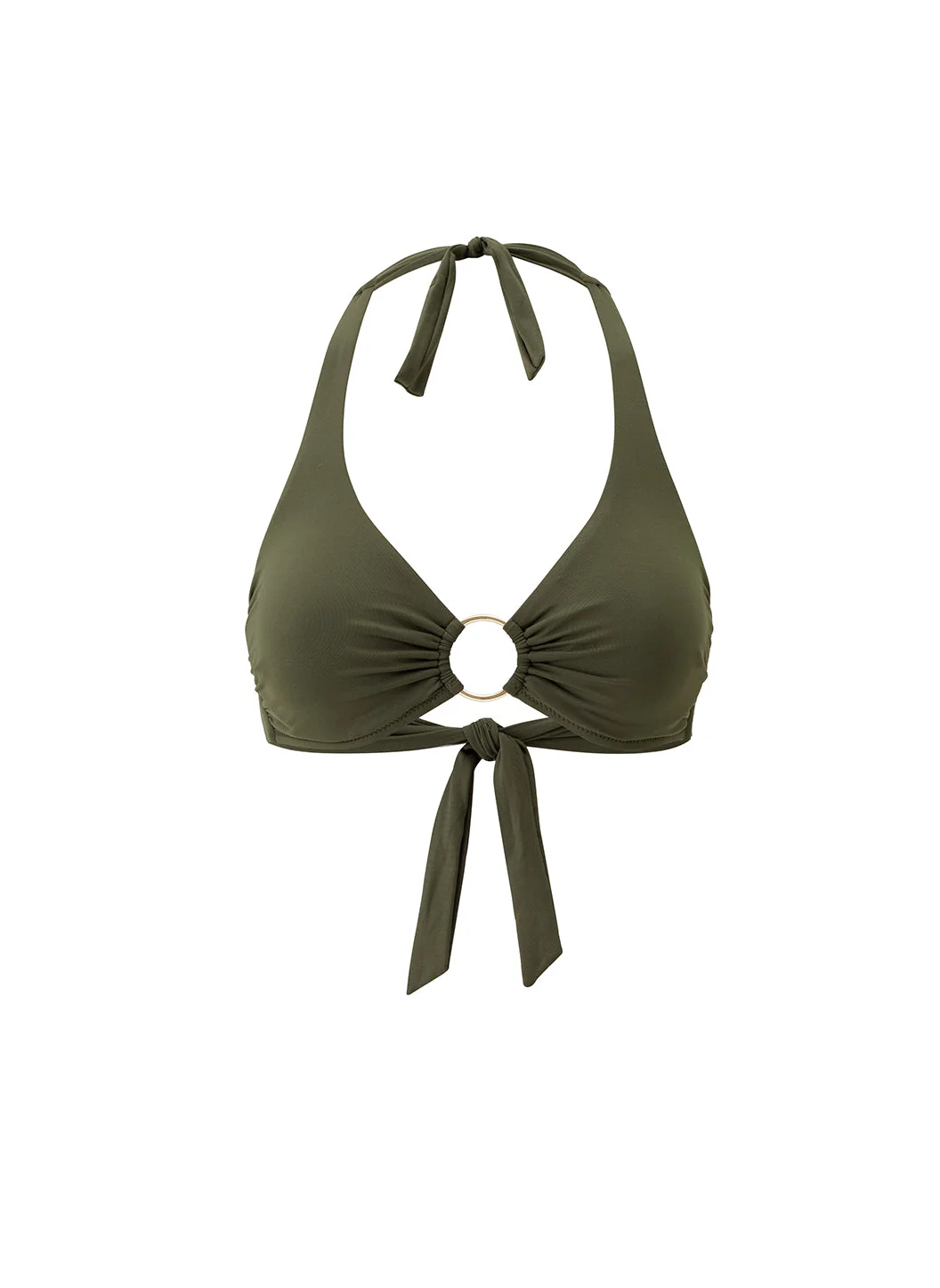 BRUSSELS OLIVE BIKINI TOP - 1
