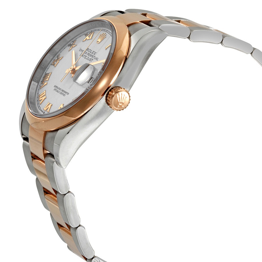 Rolex Datejust 36 White Dial Men's Steel and 18k Everose Gold Oyster Watch 126201WRO - 2