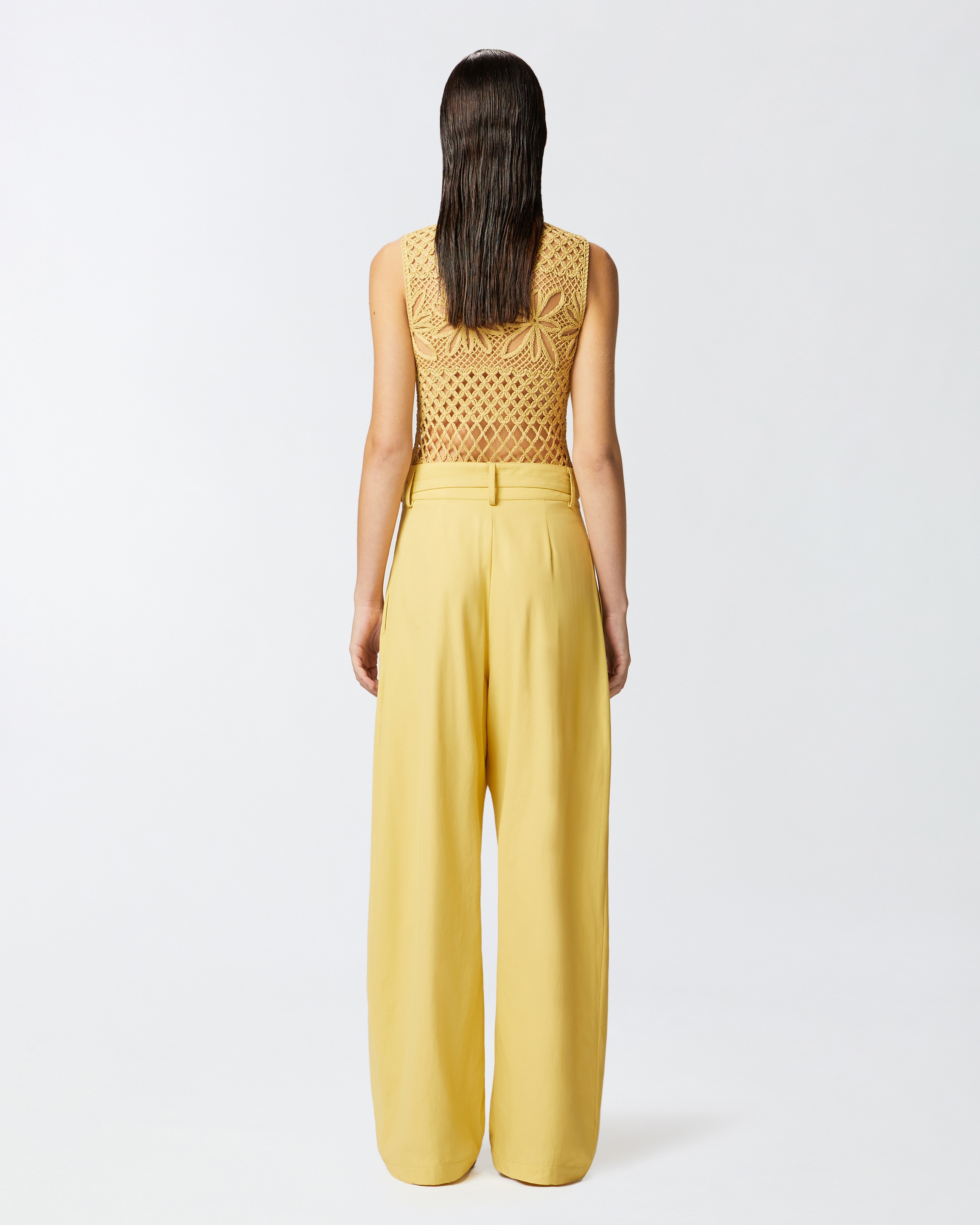 WIDE-LEG TROUSERS WITH WAIST STRAPS - 4