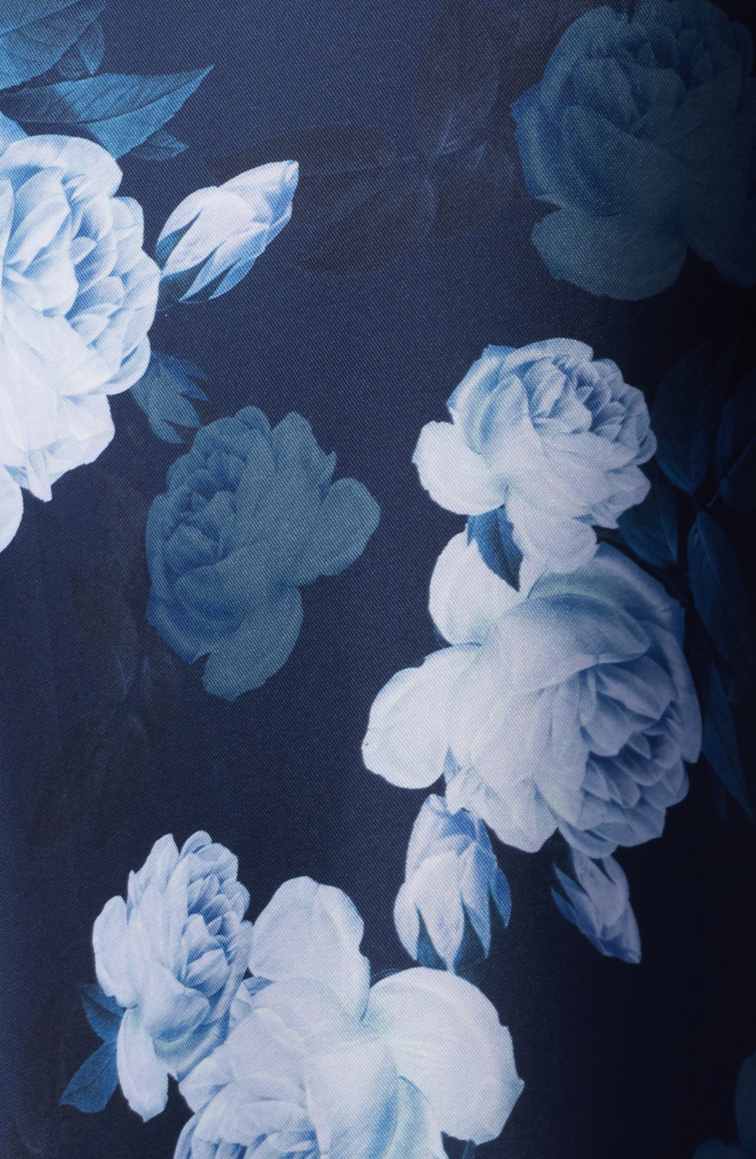 Sachin & Babi Shay Floral Strapless Stretch Mikado Cocktail Midi Dress in Midnight Glacial Rose at N - 6
