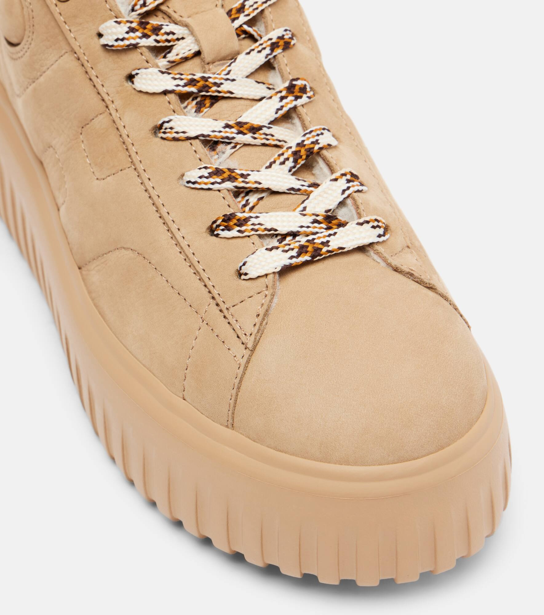 H-Stripes shearling-lined suede sneakers - 5