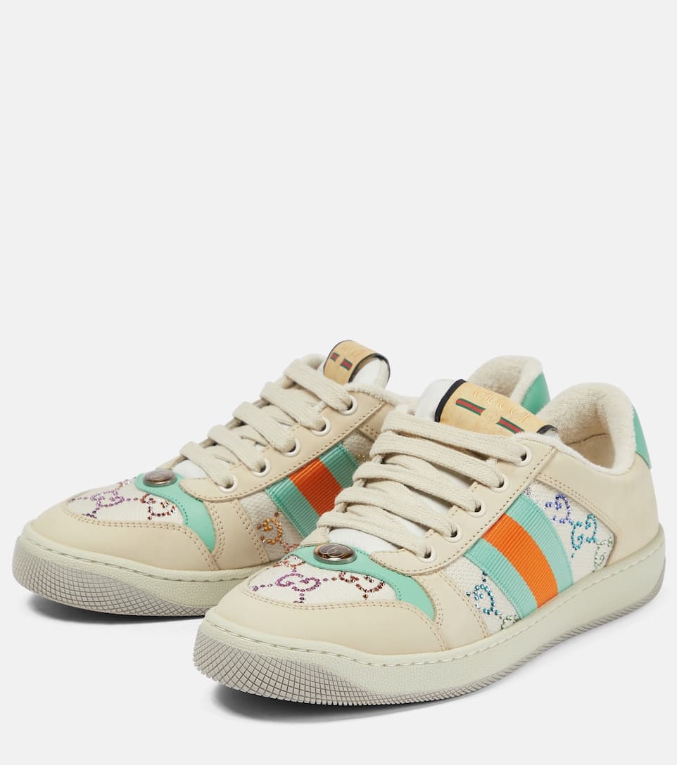 Screener embellished leather sneakers - 5