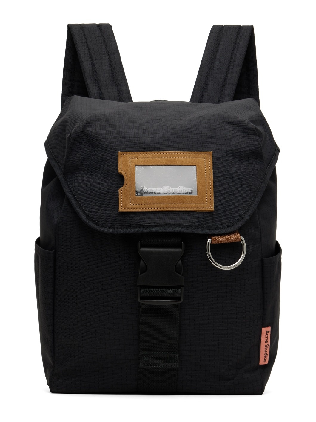 Black Ripstop Nylon Backpack - 1