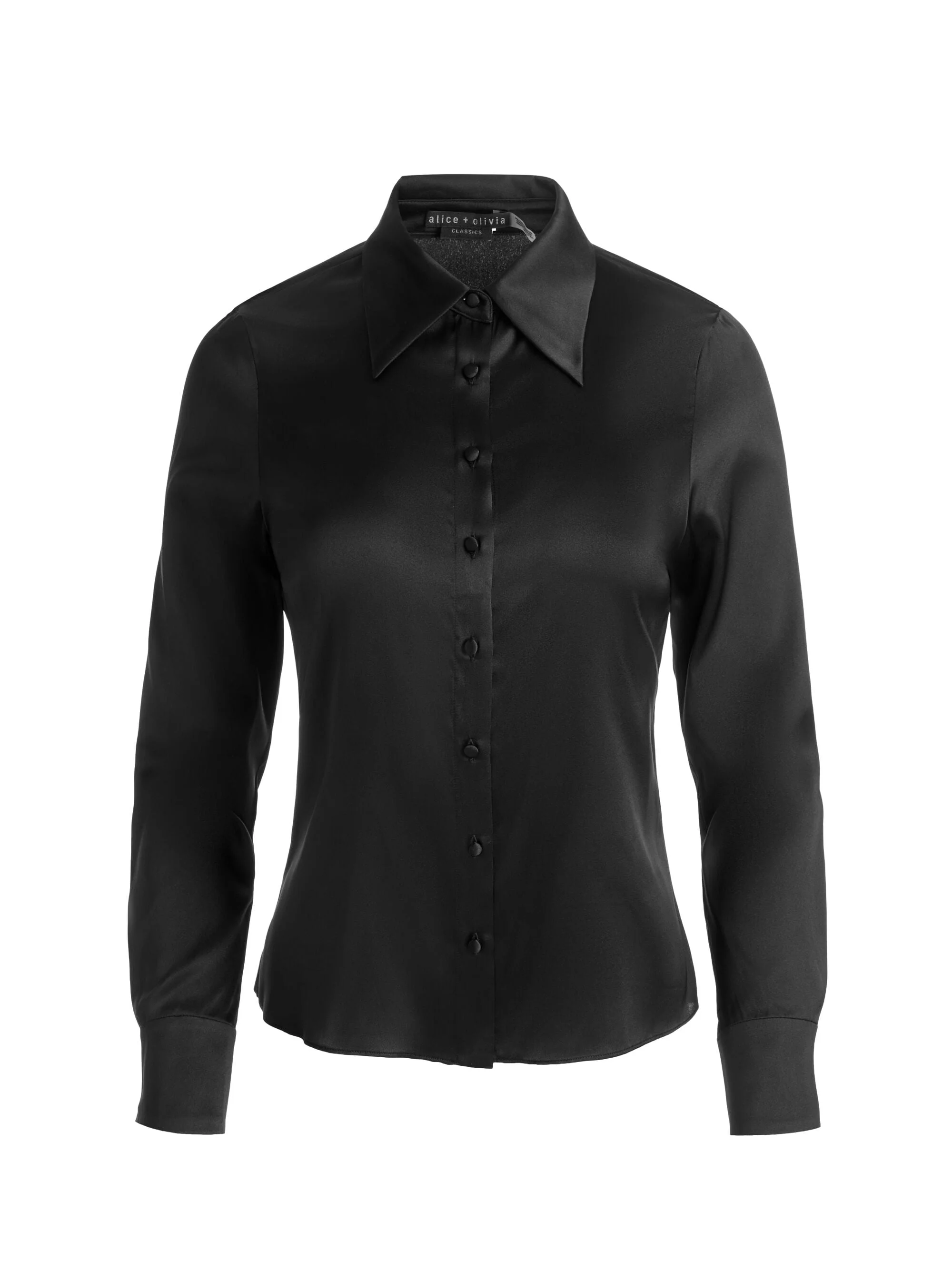 WILLA SILK BLOUSE - BLACK - 1