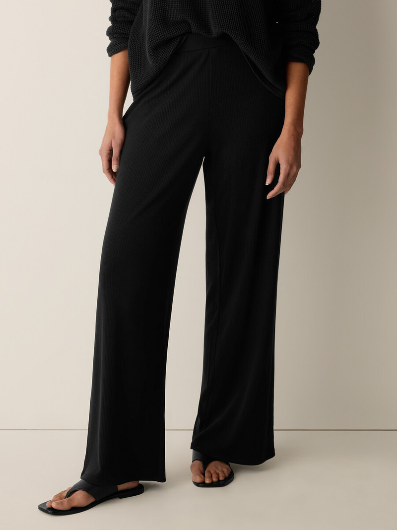 Ribbed Knit Wide-Leg Pant 3
