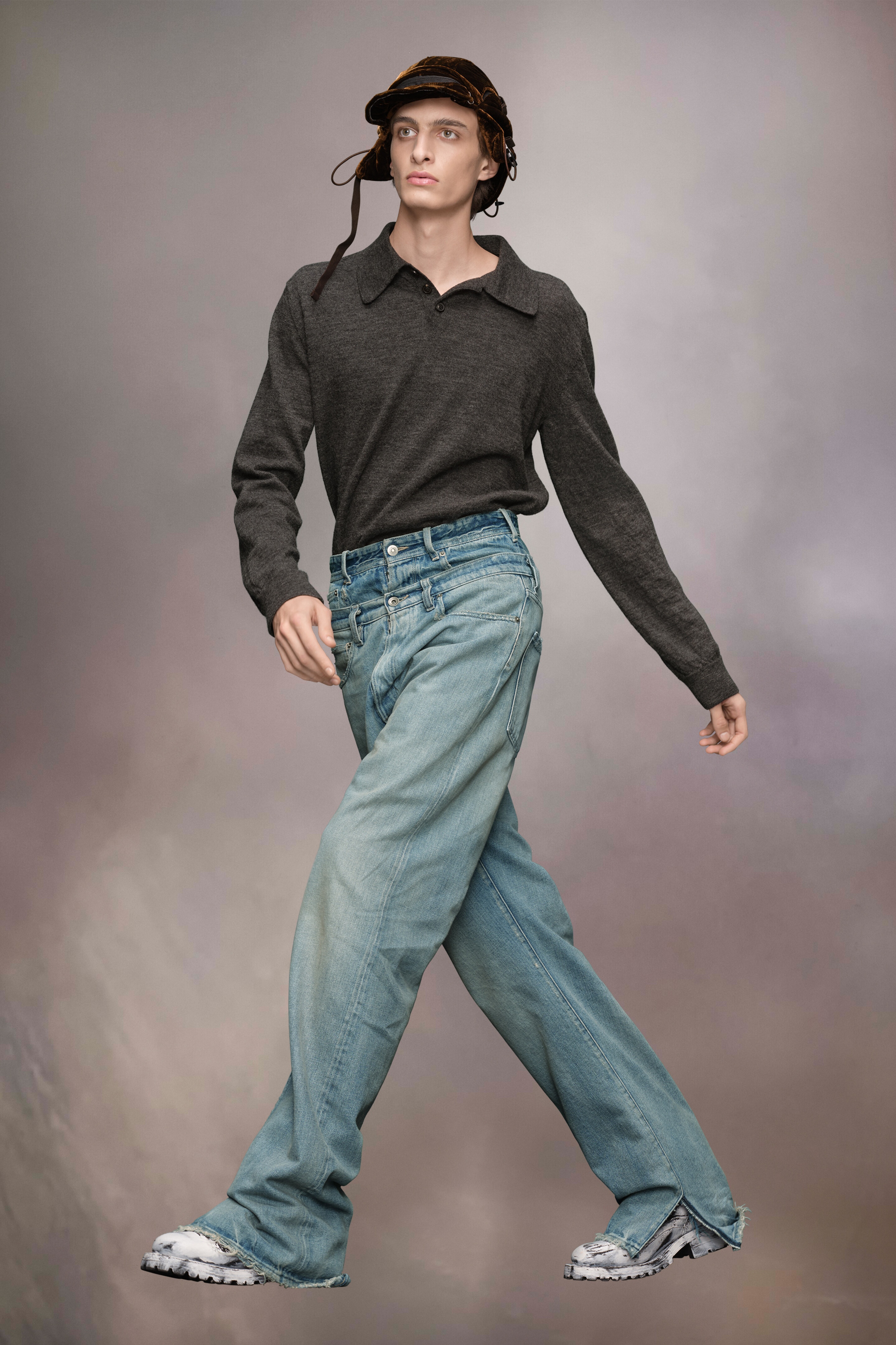Elbow patch wool polo - 3