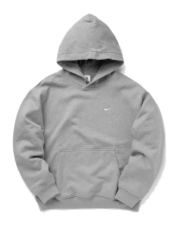 Nike Sportswear Solo Swoosh Fleece Pullover Hoodie 'Grey' FN3348-063 - 1
