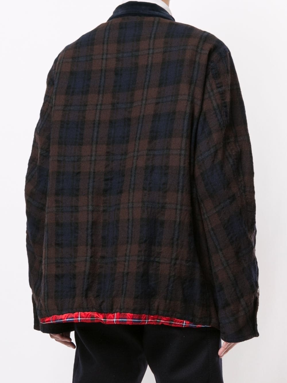 reversible check-print jacket - 4