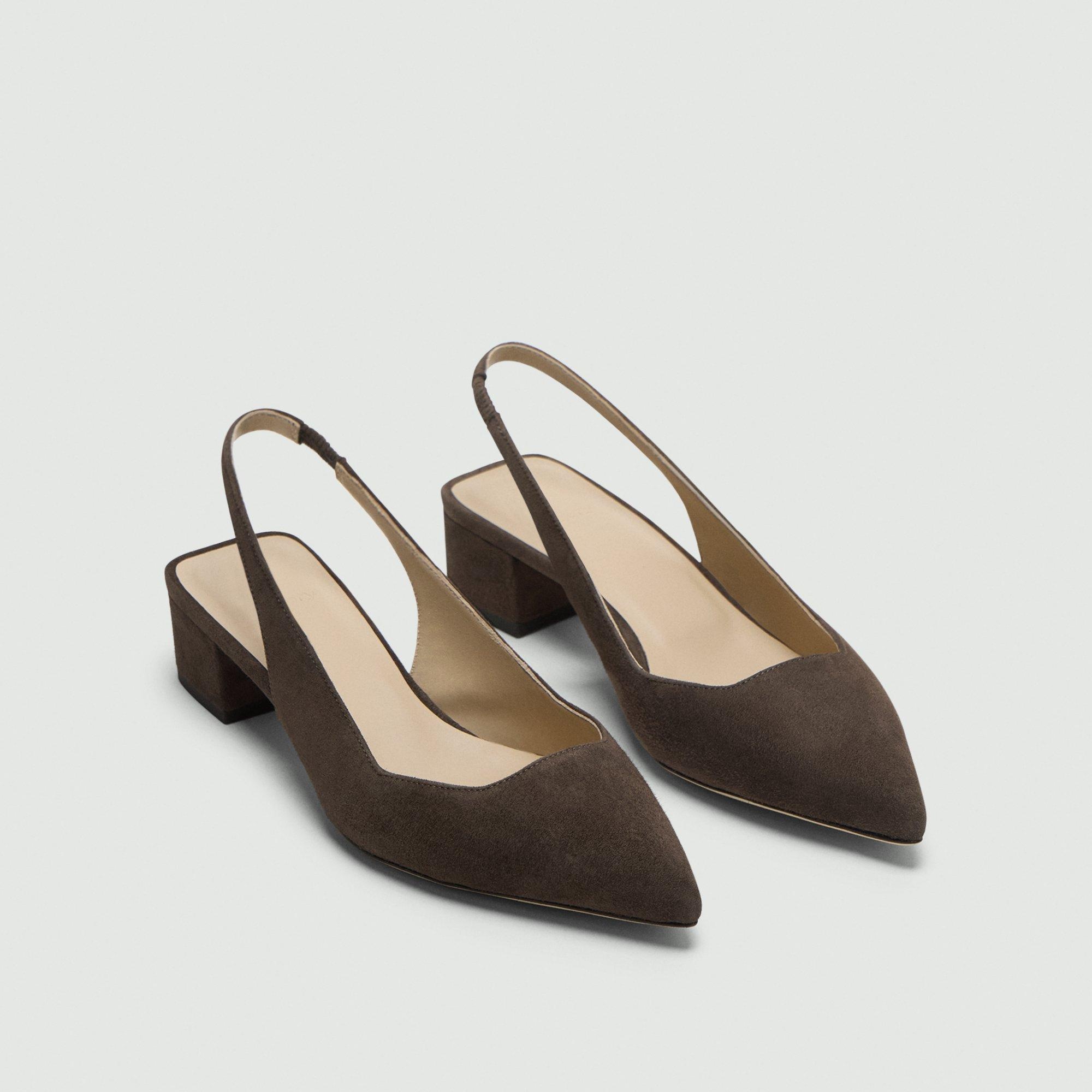 Block Heel Slingback in Suede - 5