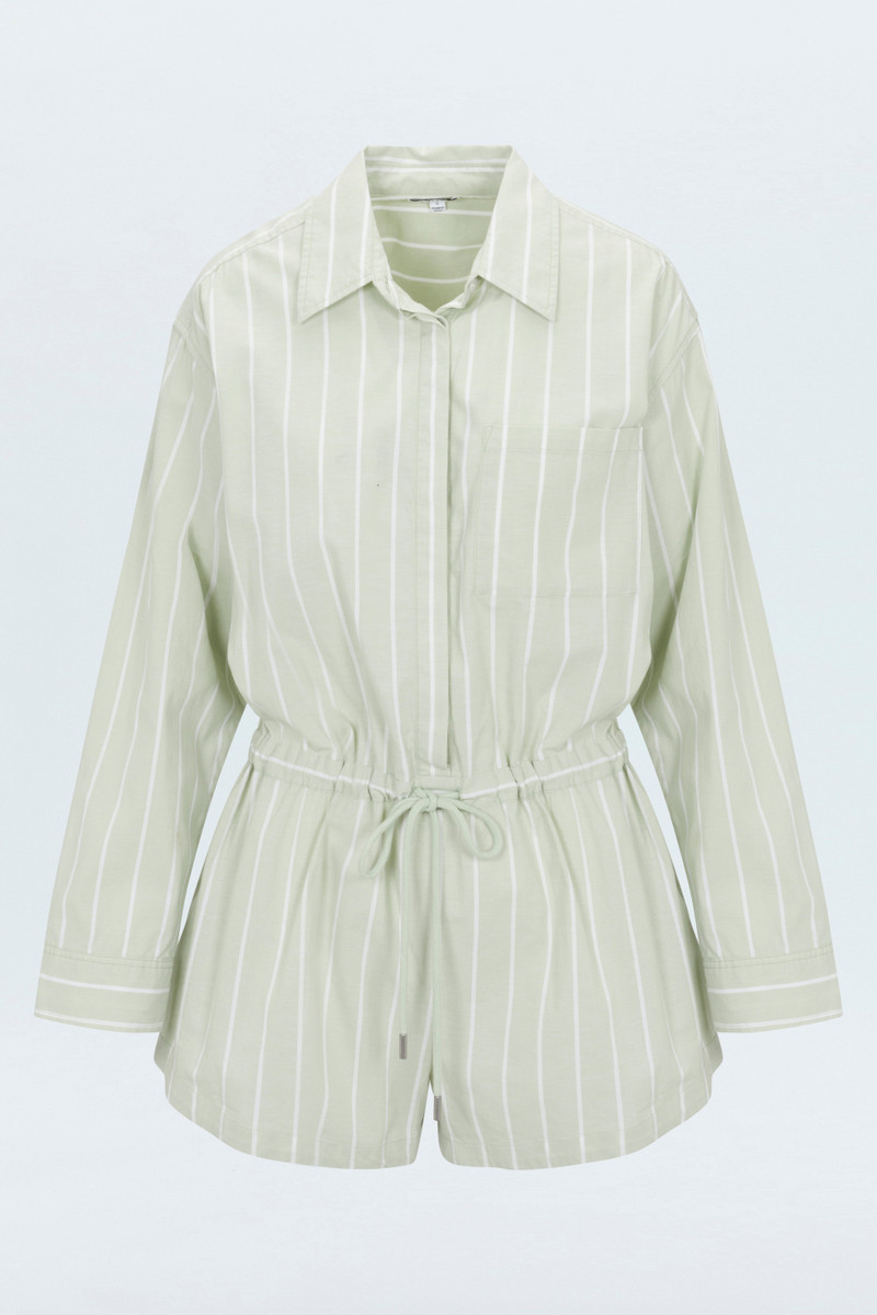 AMELIE ROMPER- PISTACHIO STRIPE 1