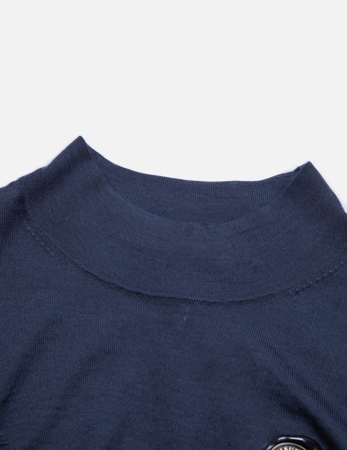 Ruched Front High Neck Knit Top - 9