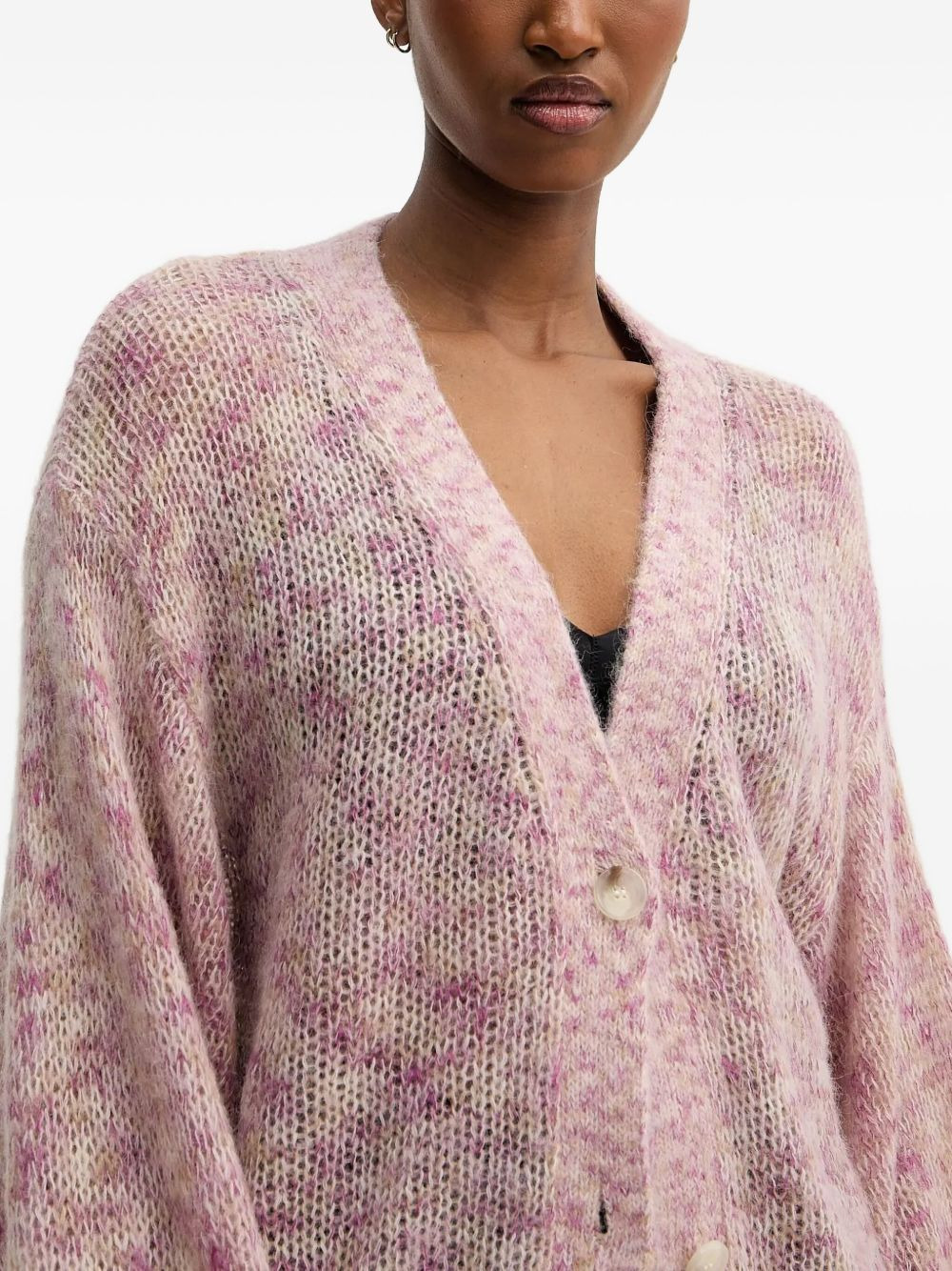 balloon-sleeve cardigan - 4