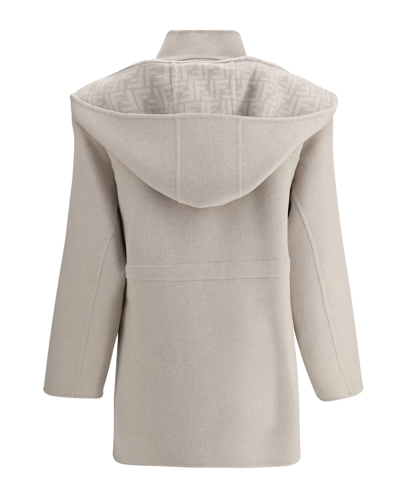 Wool Coat With Removable Hood - 2