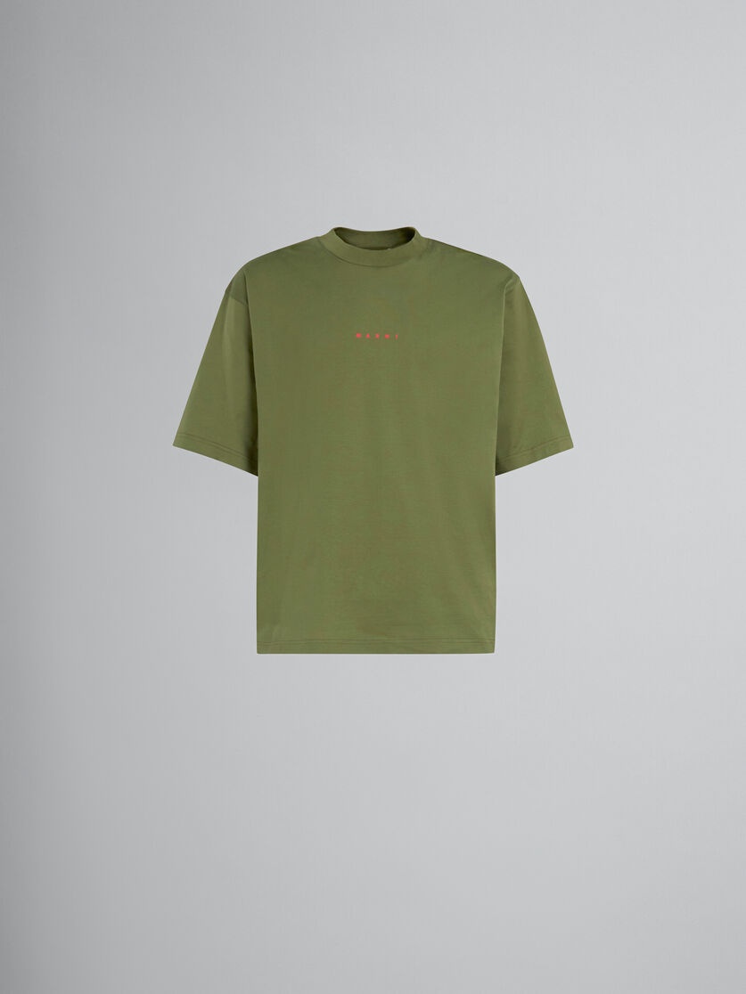 GREEN BIO COTTON T-SHIRT WITH MINI LOGO - 1