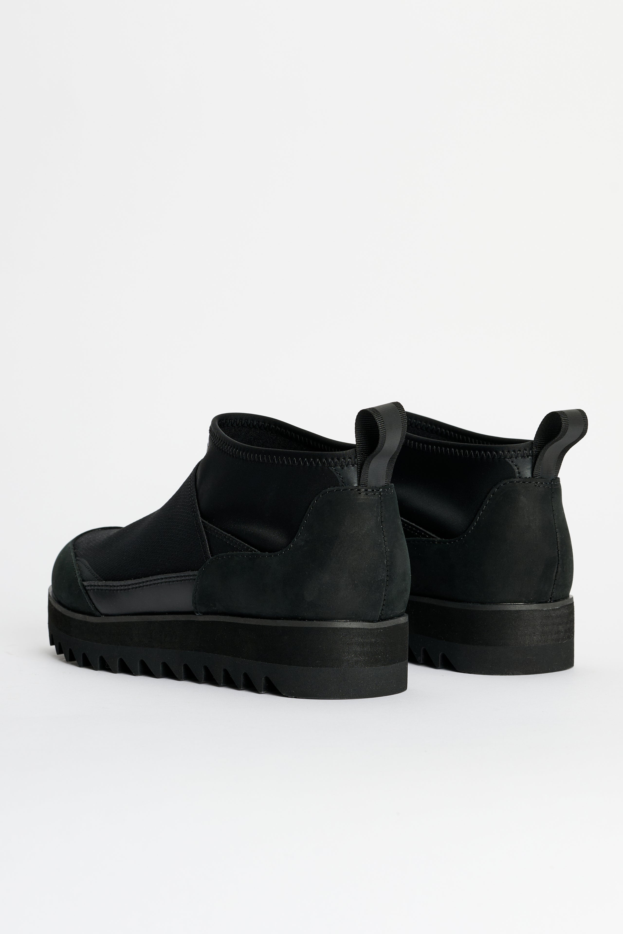 COMME DES GARÇONS HOMME RIPSTOP X LEATHER BOOT BLACK - 4