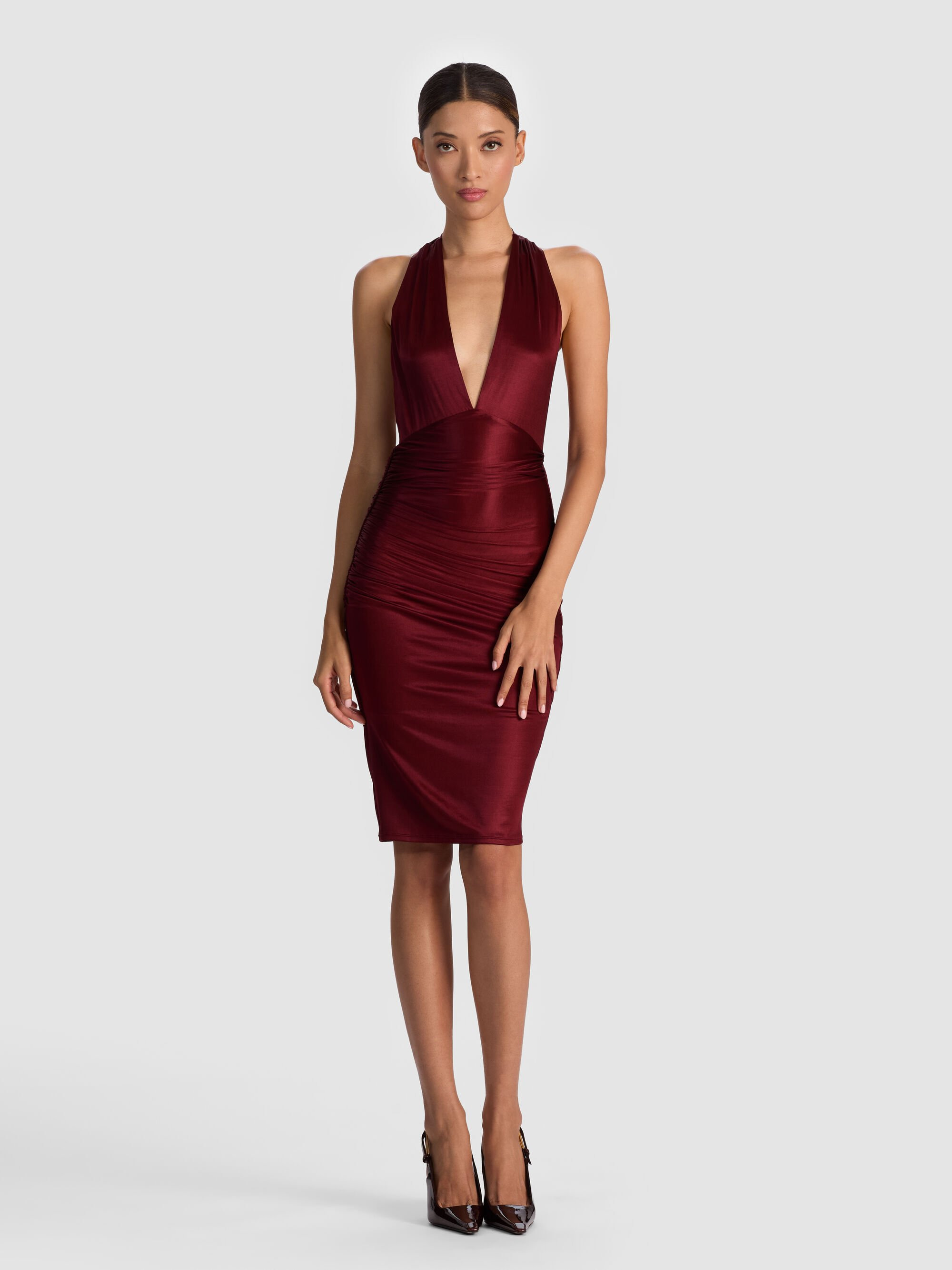 ROMY DRAPED MIDI DRESS - 2