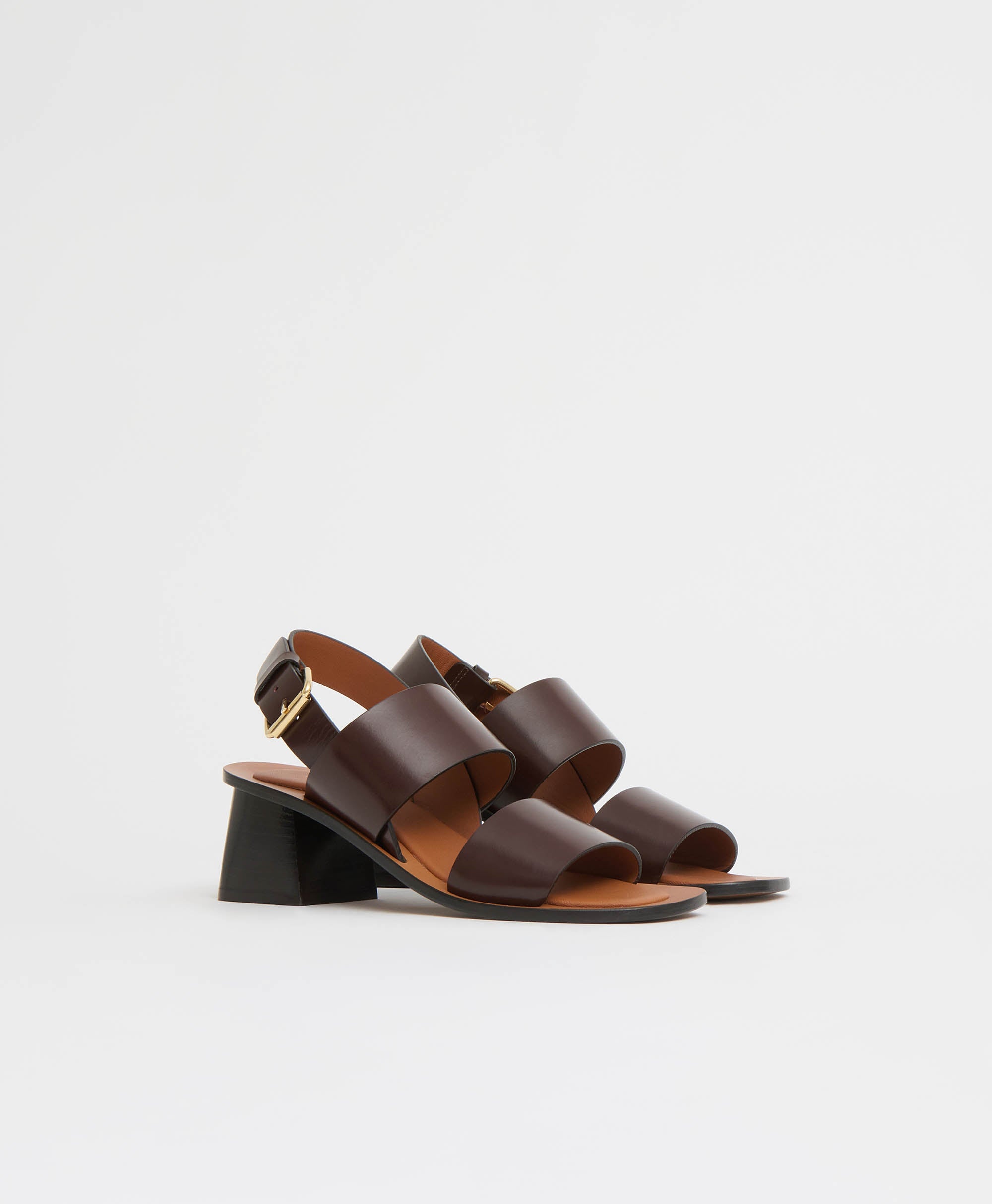 DOUBLE STRAP HEELED SANDAL - 2