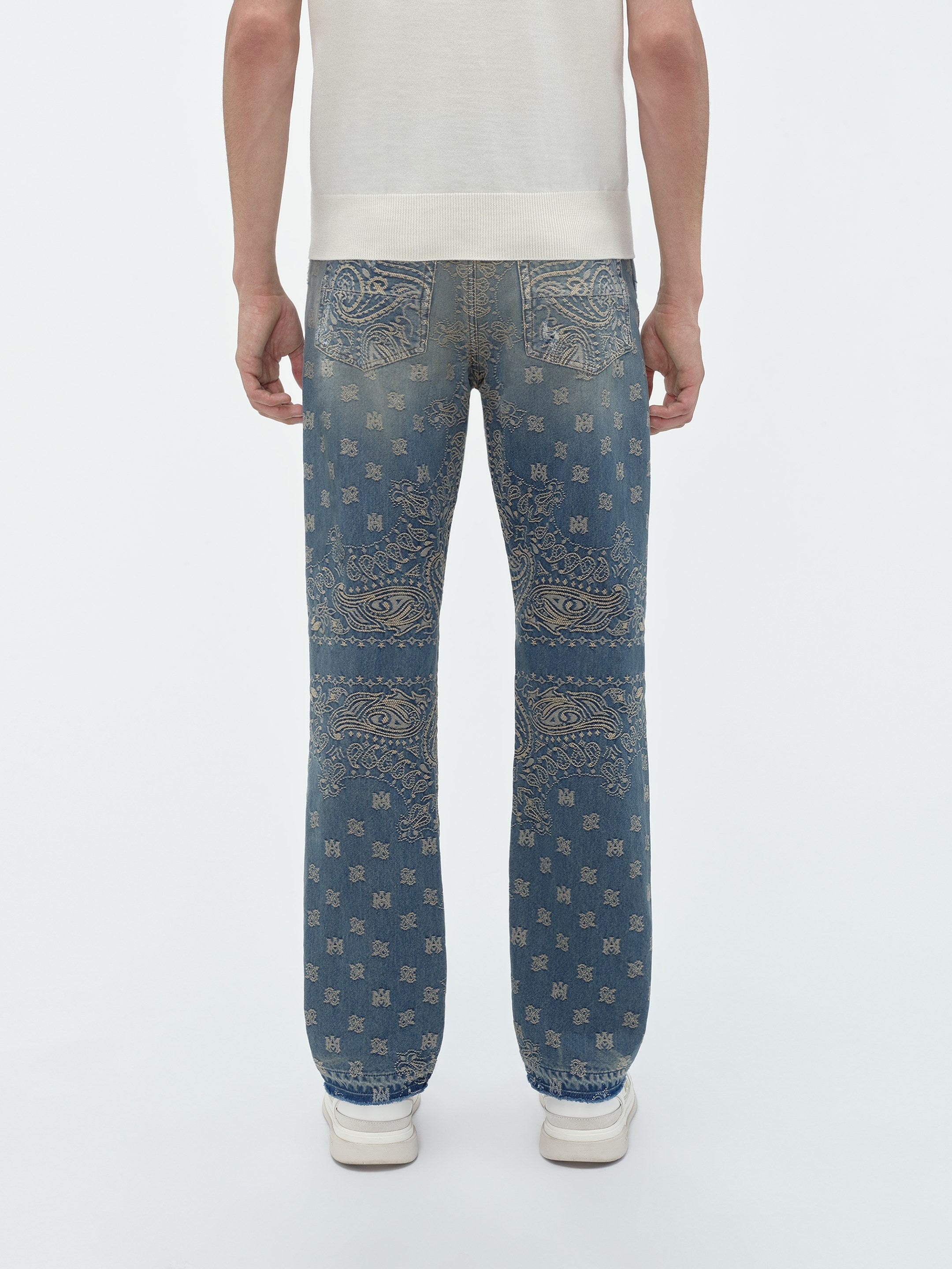 BANDANA JACQUARD STRAIGHT JEAN - 5