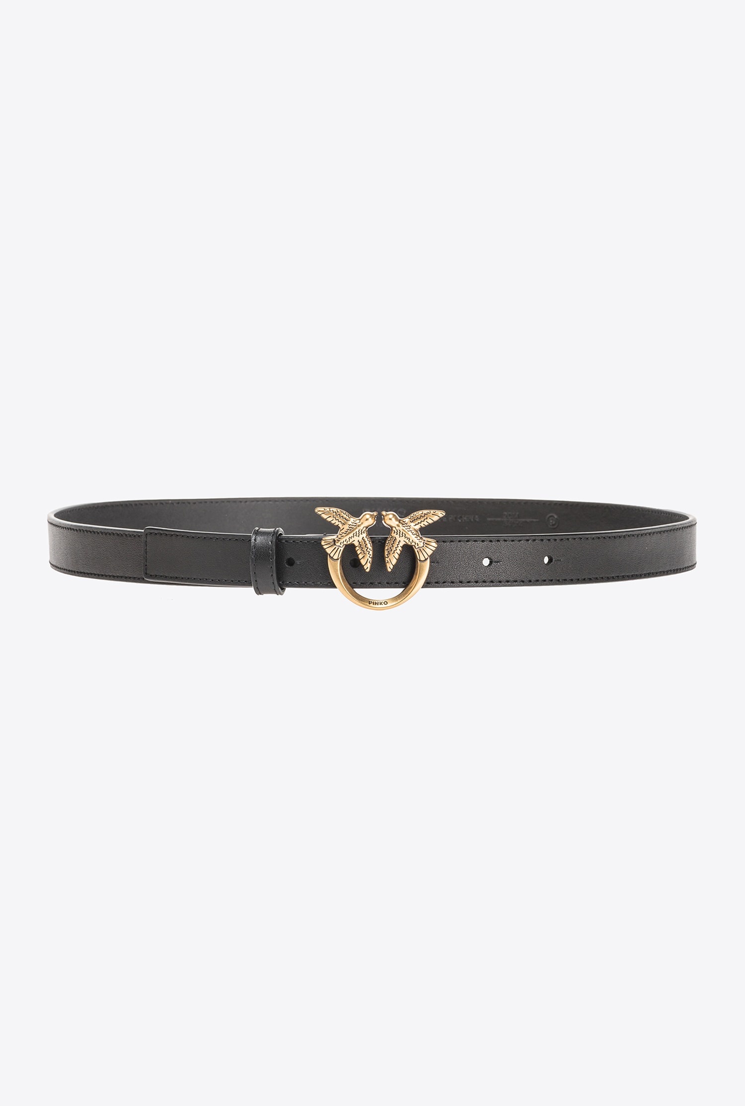 LOVE BIRDS THIN LEATHER BELT 2CM - 1