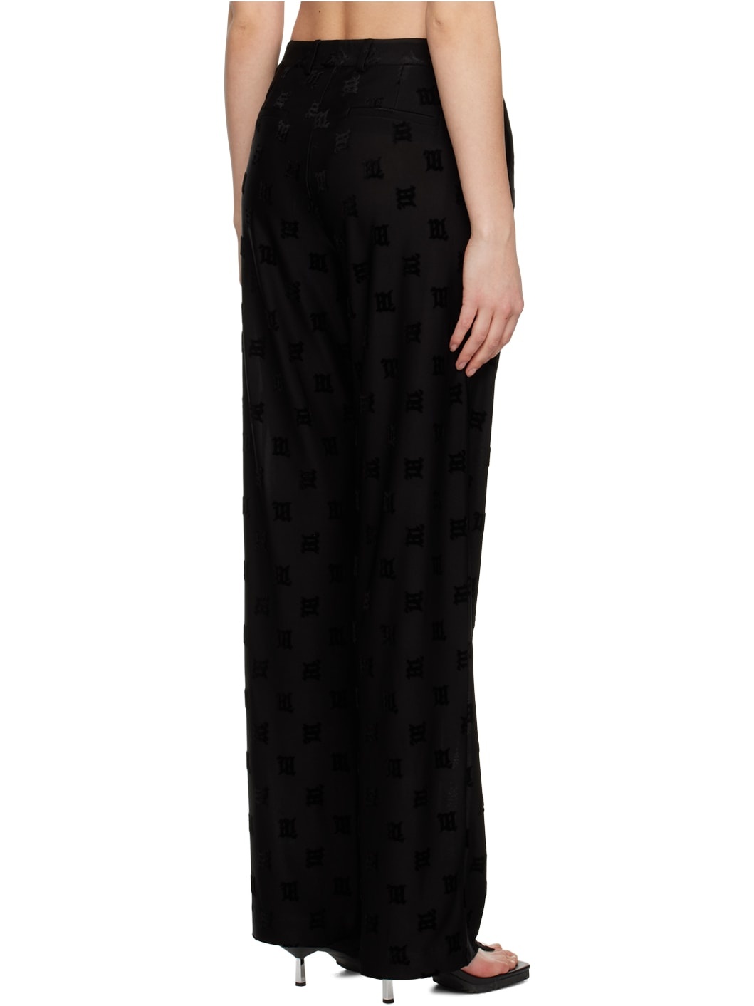 Black Monogram Trousers - 3