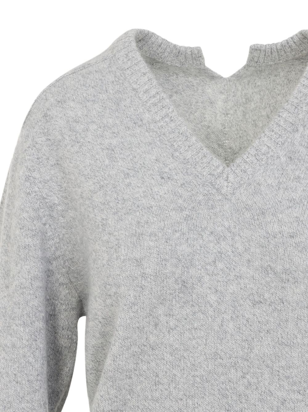 V-neck cashmere sweater - 4