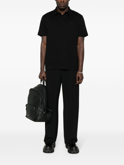 Givenchy embroidered-monogram cotton polo shirt outlook