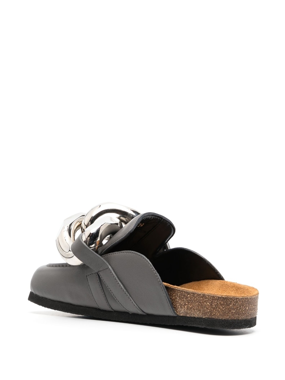 chain-detail leather loafers - 3