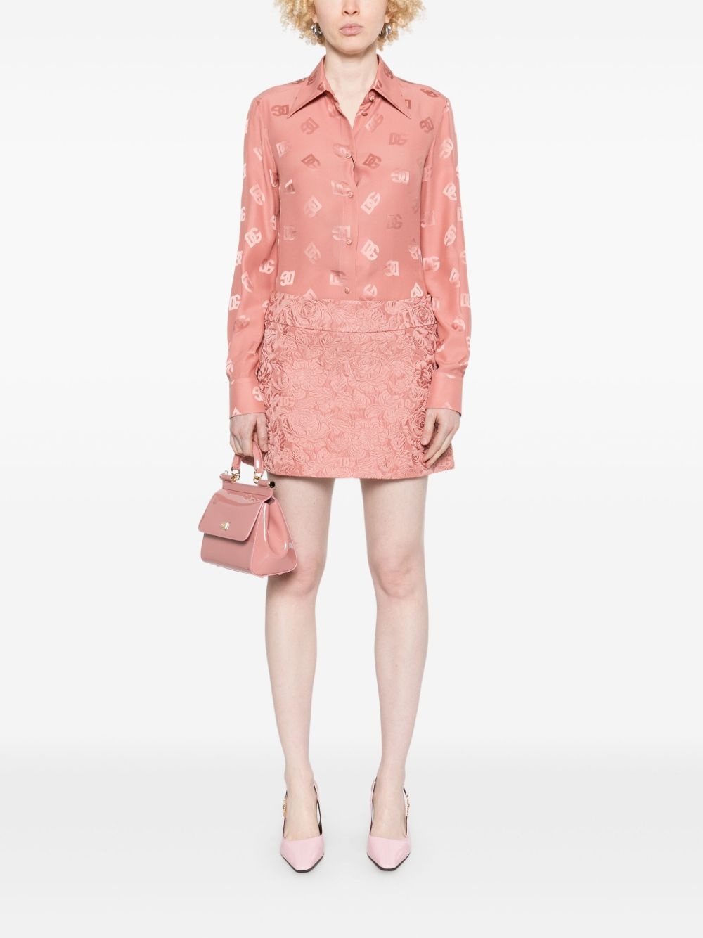 brocade mini skirt - 2