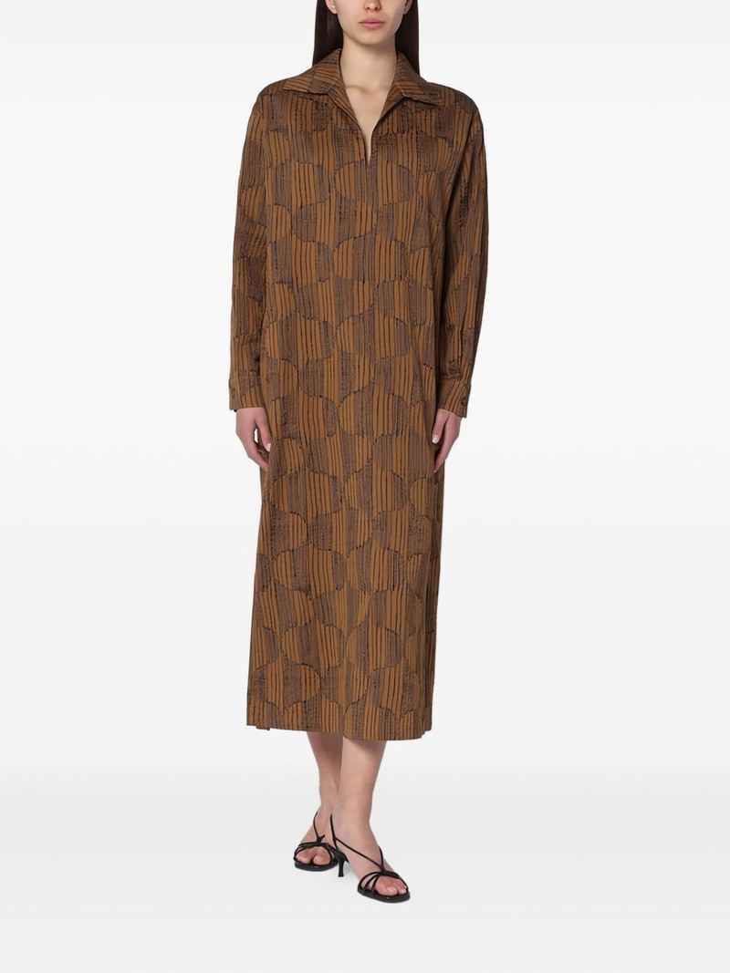Max Mara geometric-print shirt midi day dress outlook