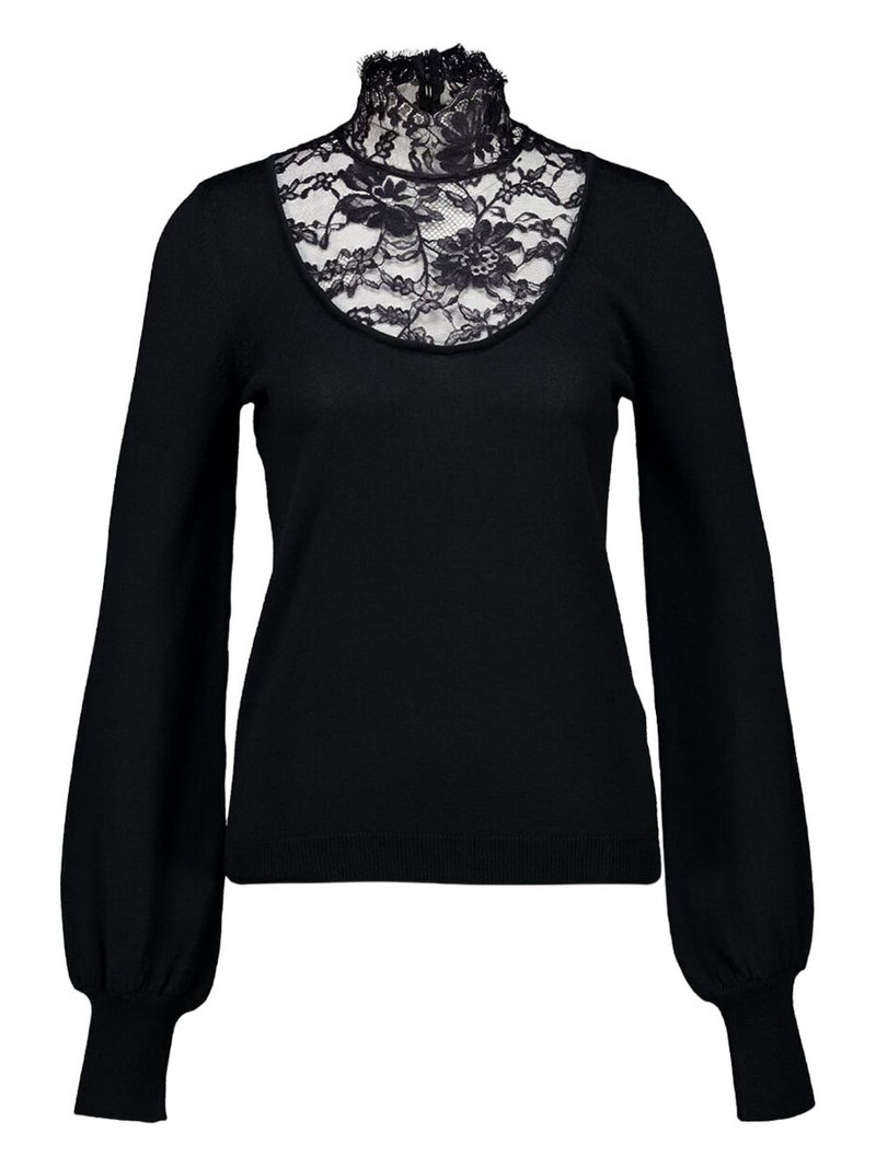 lace-detail sweater 1