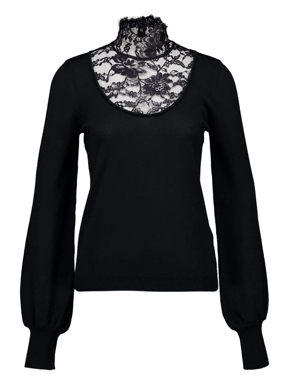 lace-detail sweater - 1