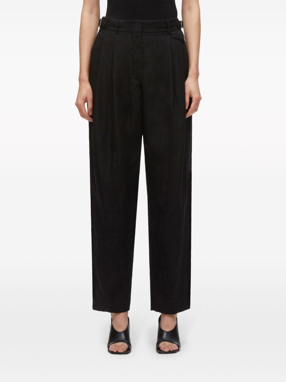double-pleat tapered trousers - 3