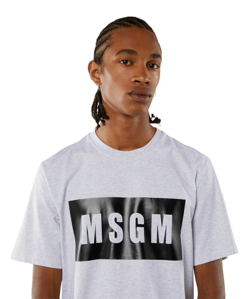 Cotton T-shirt with box logo 5