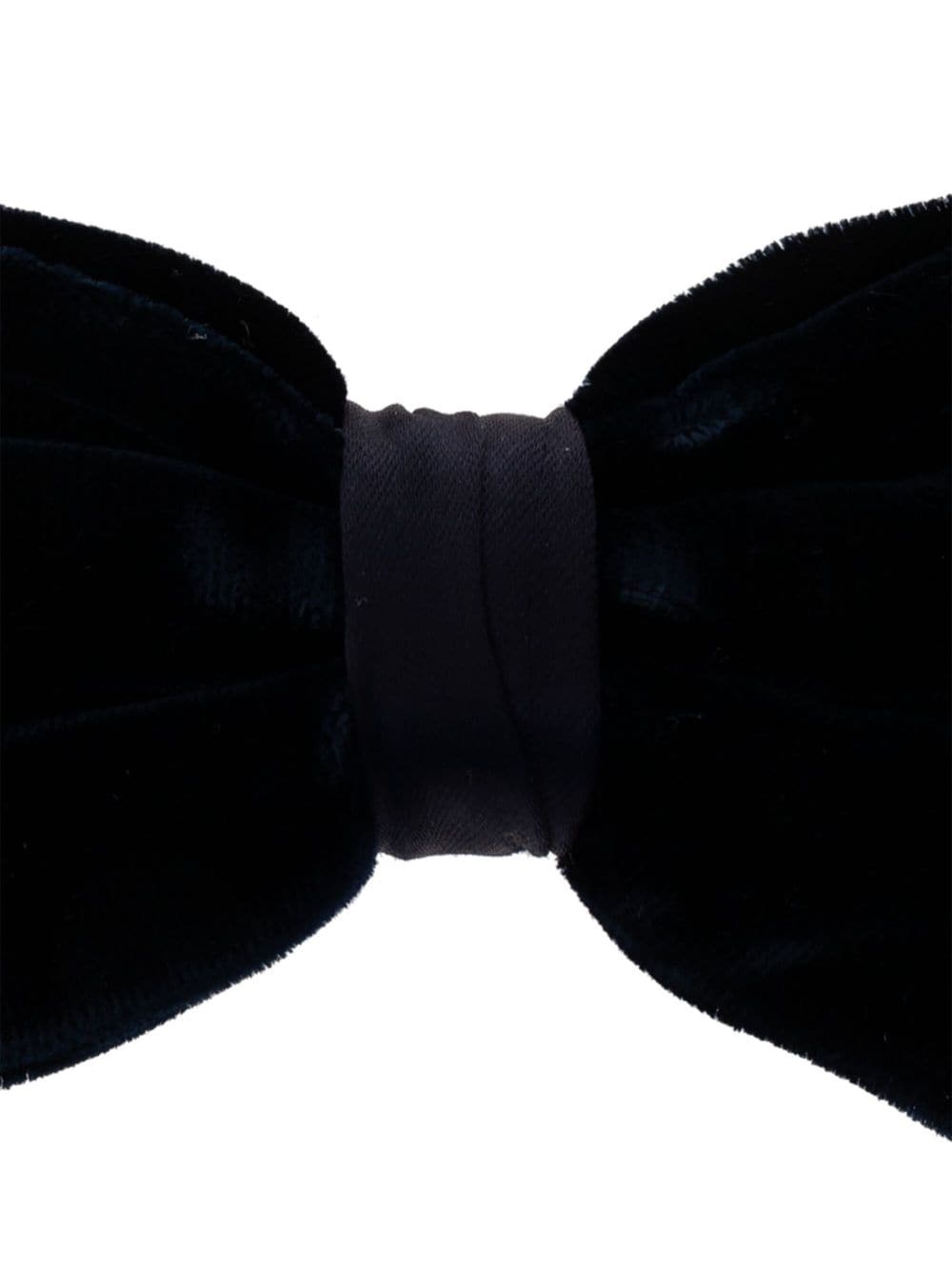 hook-fastening velvet bow tie - 2