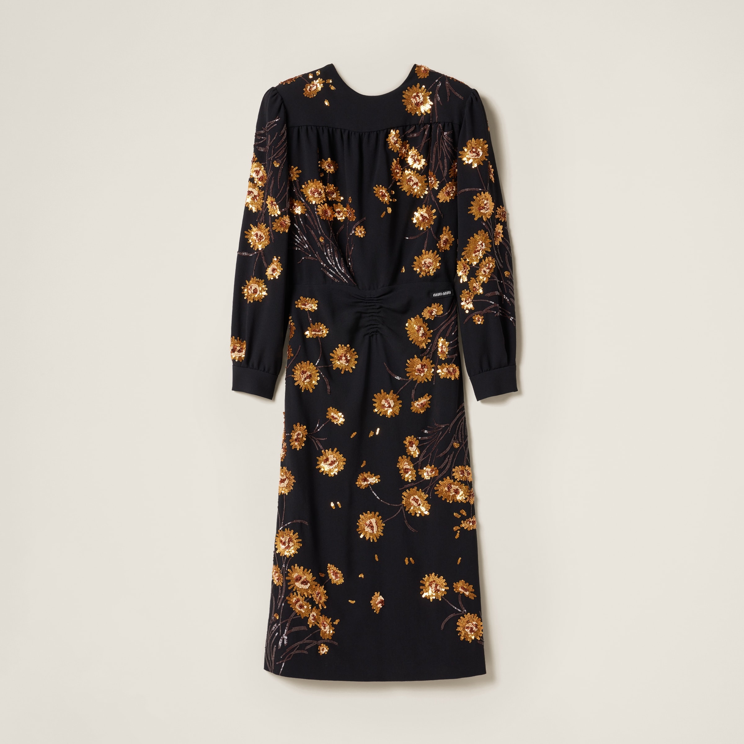 Embroidered sablé dress - 1