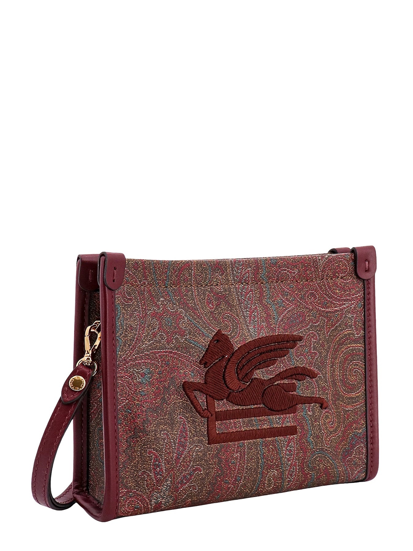Paisley fabric pouch with embroidered Etro Pegaso logo - 3