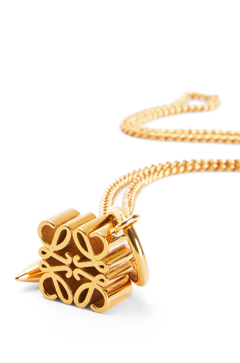 Loewe Anagram pendant necklace in metal outlook