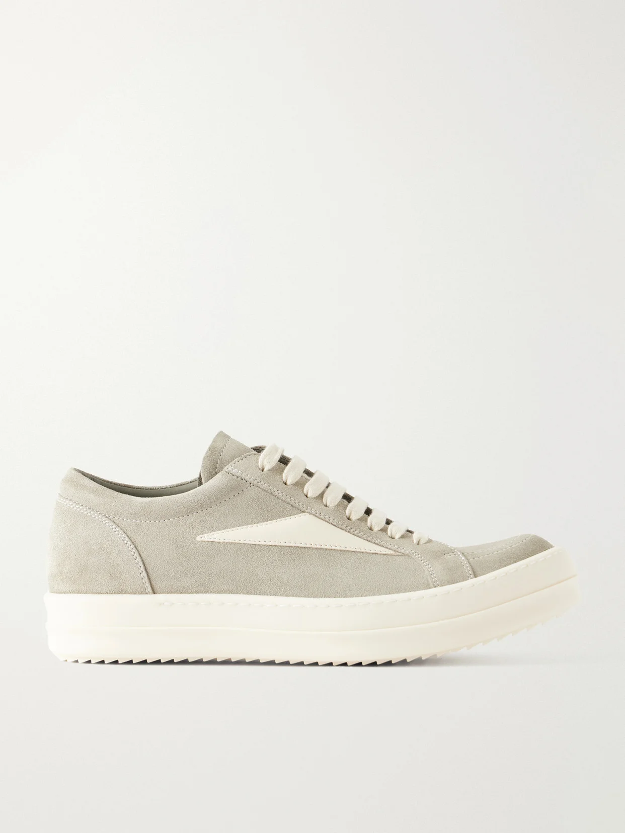 Vintage Suede-trimmed Leather Sneakers - 1