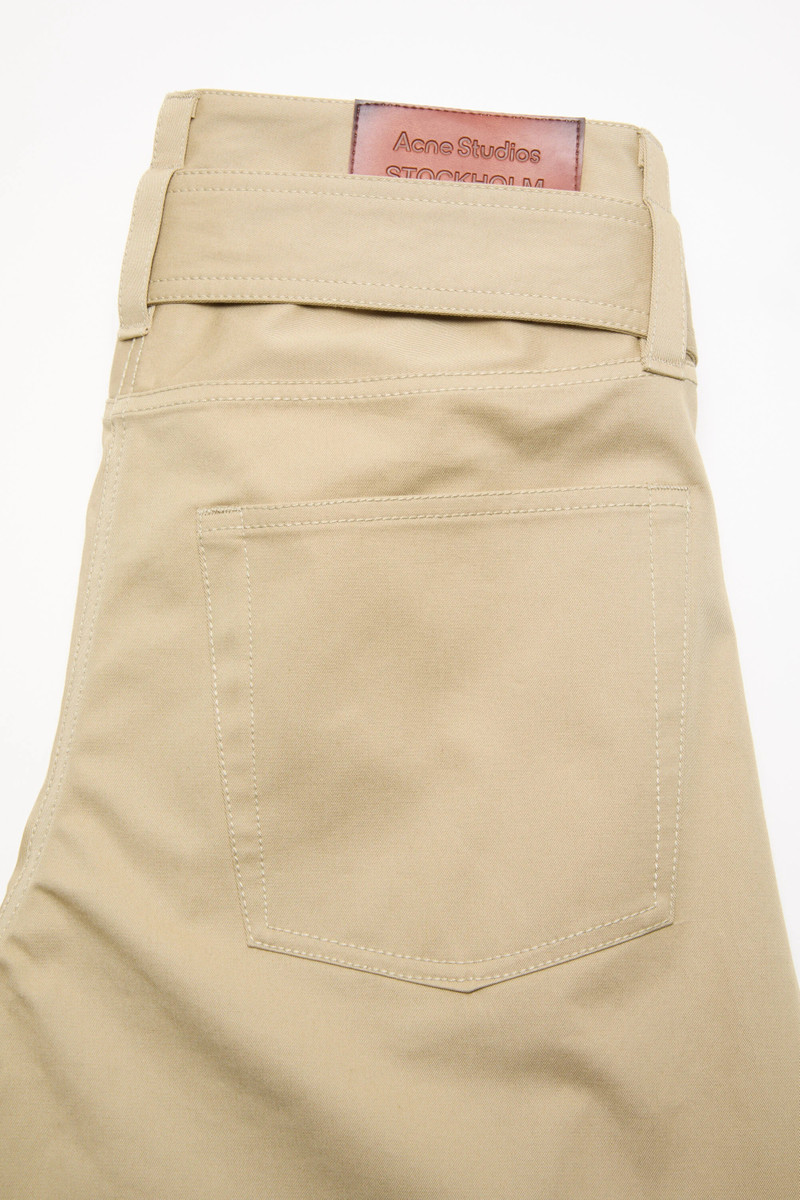 Twill trousers with belt - Pale beige 4