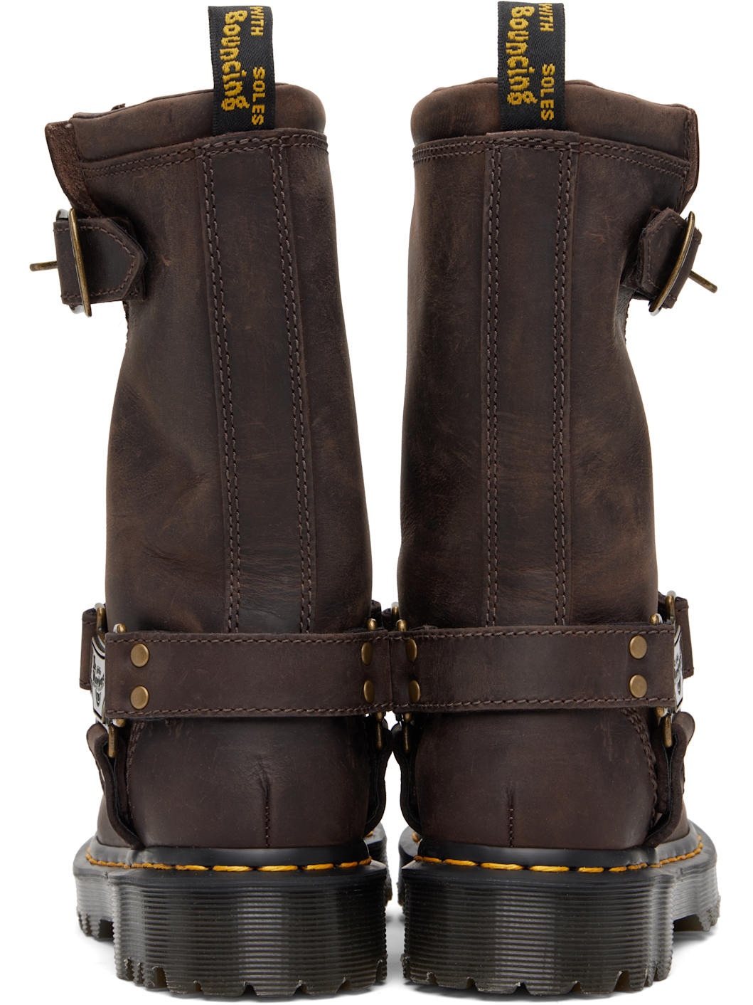 Brown Anistone Hi Leather Biker Boots - 2