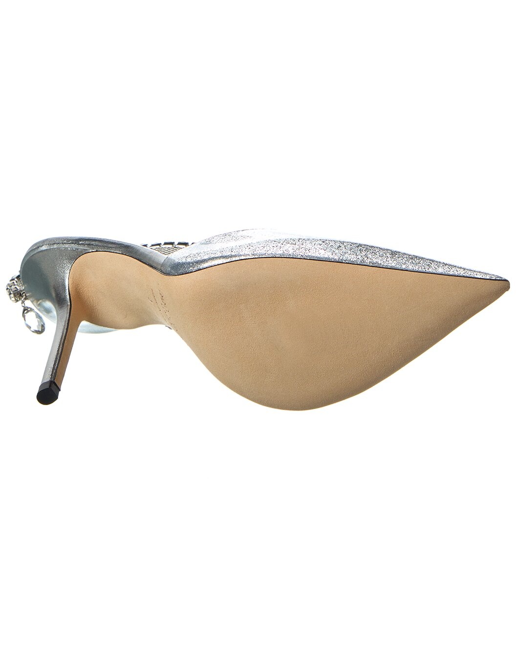 Jimmy Choo Saeda 100 Glitter Plexi & Leather Pump - 4