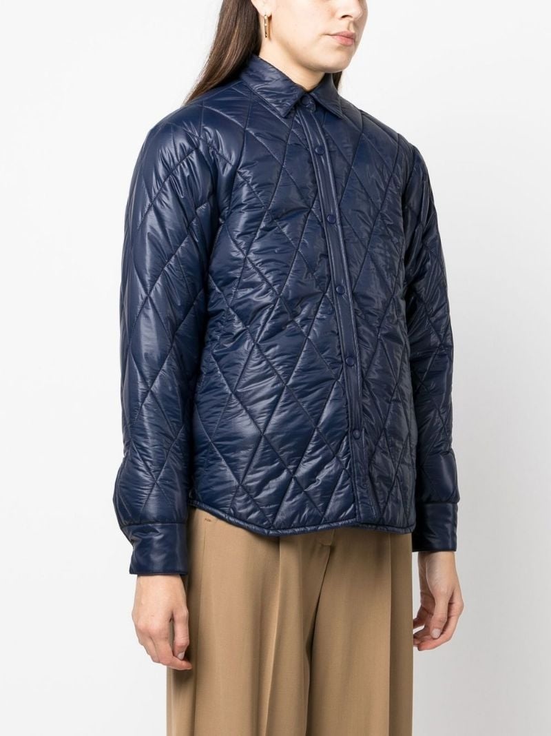 quilted button-up jacket - 3