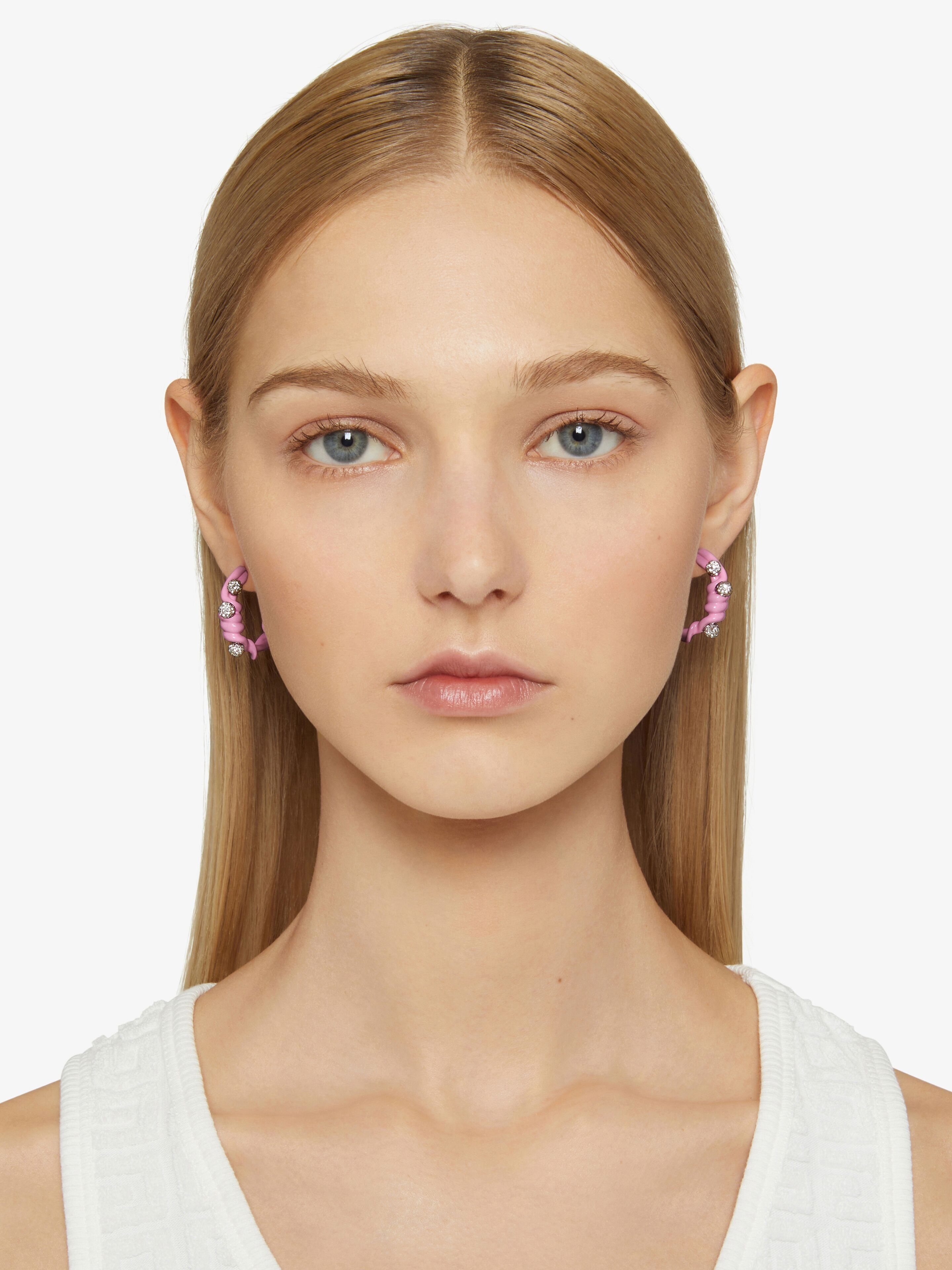 TWISTED EARRINGS IN METAL, ENAMEL AND CRYSTALS - 3