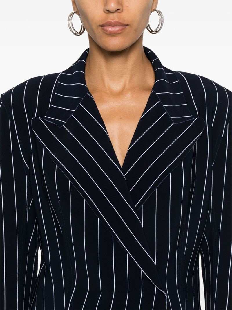 pinstripe double-breasted blazer 5