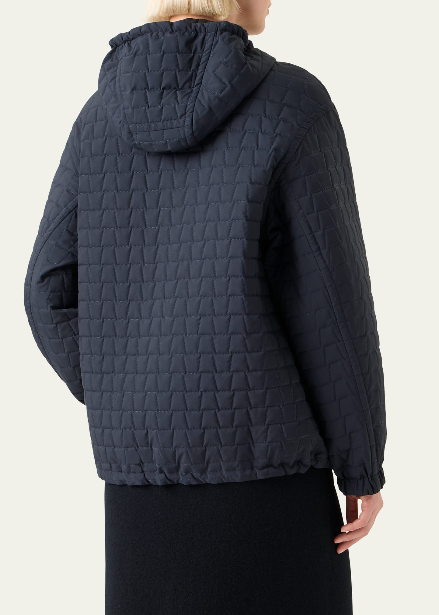 Davis Trapezoid Quilted Techno Taffeta Parka Jacket - 3