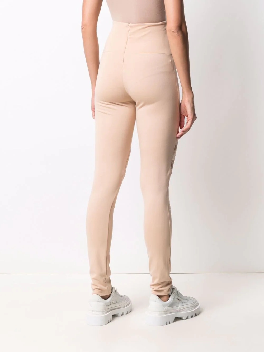 ribbed-panel biker leggings - 4