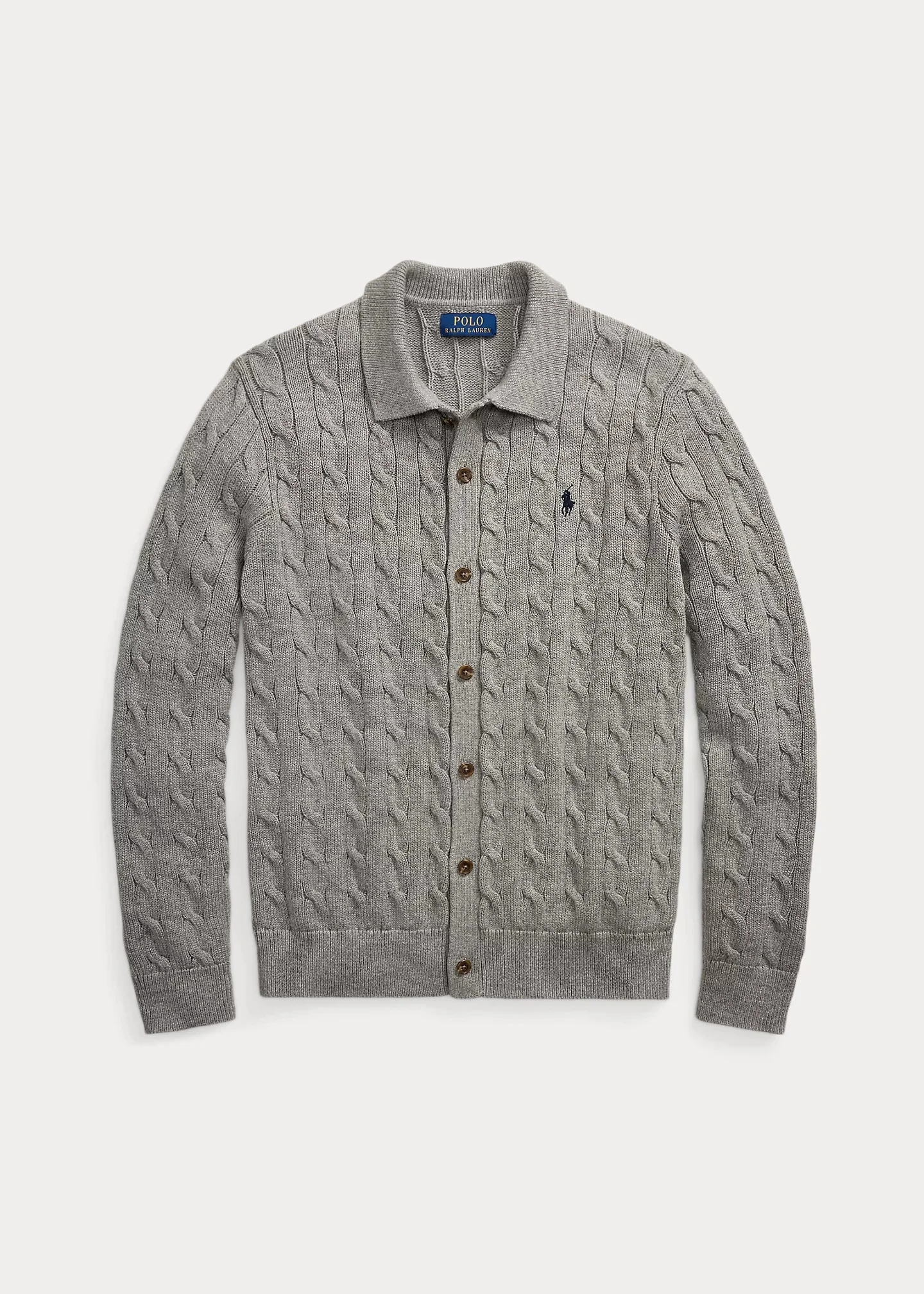 Cable-Knit Cotton Cardigan - 1