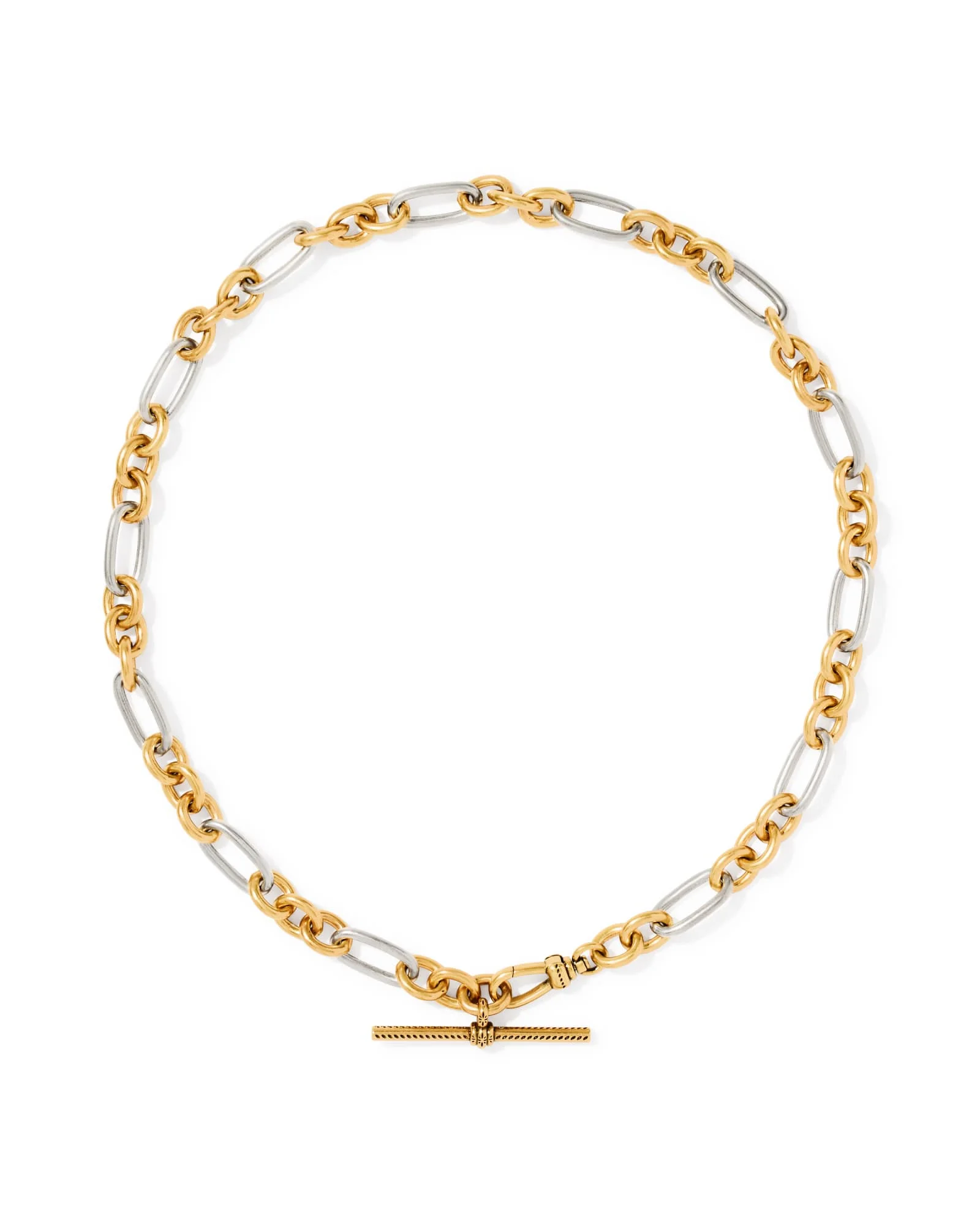 Embry Vintage Mixed Metal Link and Chain Necklace - 1