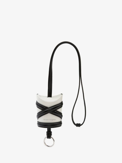 Alexander McQueen The Curve Key Holder in Ivory/black outlook